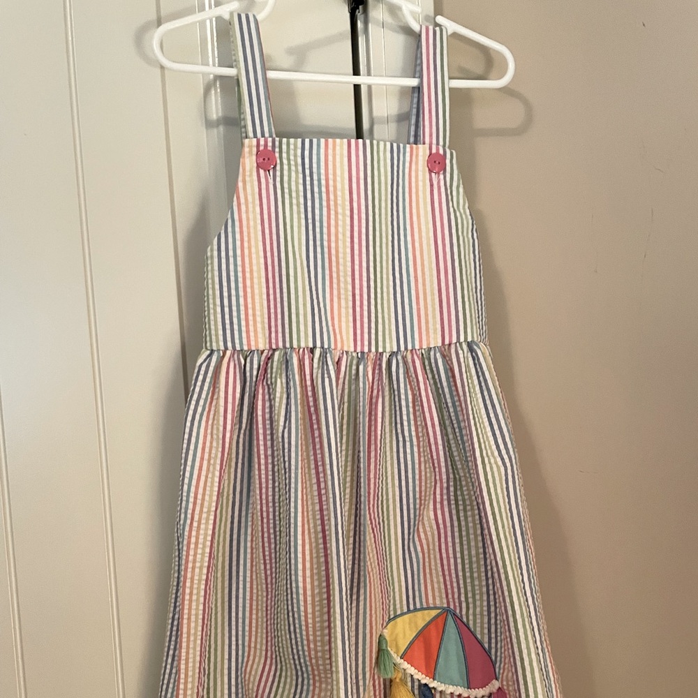 Girls multicolored striped summer dress size 6